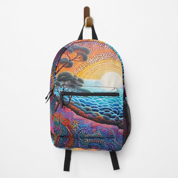 Item preview, Aboriginal Inspired Dot Art - View Of The Pacific Ocean designed and sold by GrinGalore.