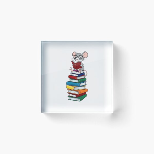 Item preview, Back to school mouse reading books designed and sold by Culmika.