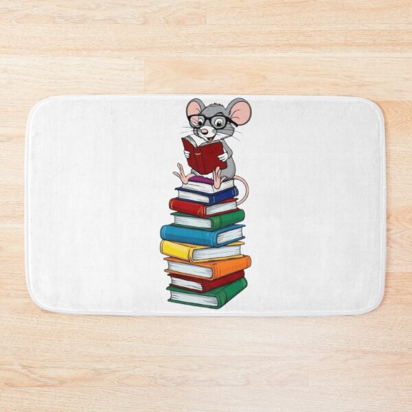 Item preview, Back to school mouse reading books designed and sold by Culmika.