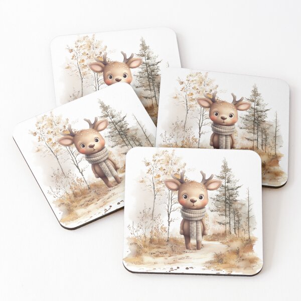 Item preview, Whimsical deer with scarf designed and sold by CookieandShadow.