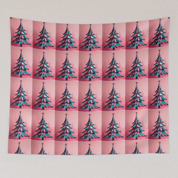 Item preview, Mid-Century Pink Kitsch Op Art Christmas Tree designed and sold by taiche.