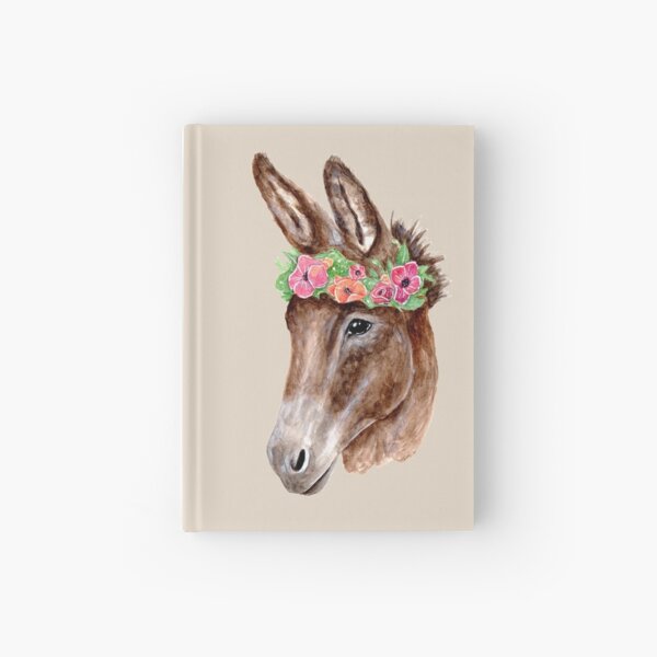 Item preview, Donkey with Flowercrown - Watercolour Painting designed and sold by Pattokarts.