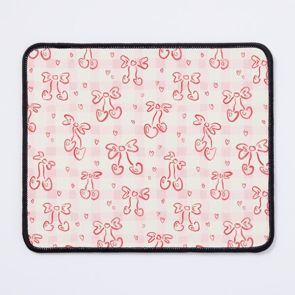 Item preview, Cute Coquette Aesthetic Watercolor Bow Cherries, Pink Beige Red Colors, Valentine's Day designed and sold by tartagain.