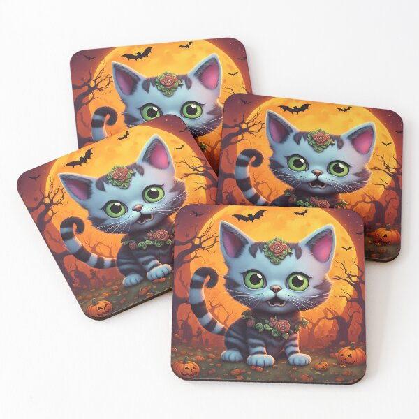 Item preview, Kitten dressed as a zombie for Halloween designed and sold by Colin Bentham.