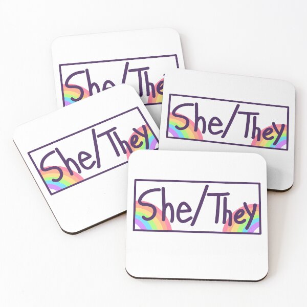 Item preview, She/They Pronouns Card designed and sold by Vettin-Arts.