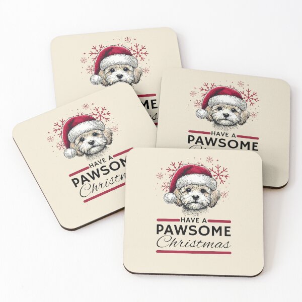 Item preview, Maltipoo Christmas Mug Have A Pawsome Christimas designed and sold by The Art of Kkatarynka.