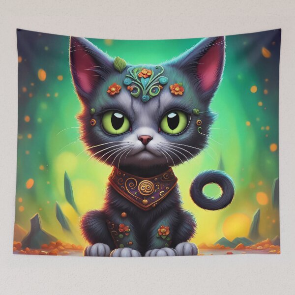 Item preview, Kitten dressed as a zombie for Halloween designed and sold by Colin Bentham.