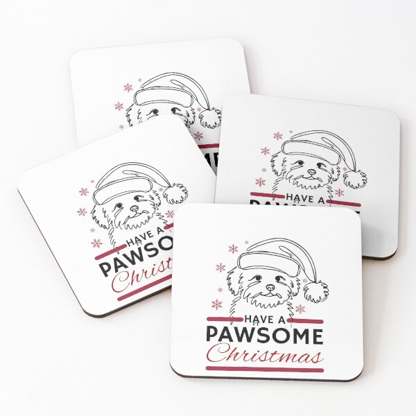 Item preview, Maltipoo Christmas Mug Have A Pawsome Christimas designed and sold by The Art of Kkatarynka.