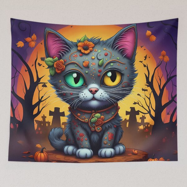 Item preview, Kitten dressed as a zombie for Halloween designed and sold by Colin Bentham.