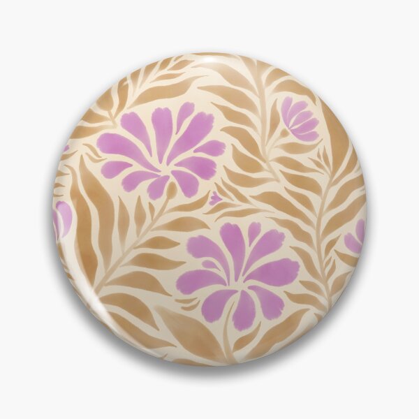 Item preview, Patrón de clavel en rosa caramelo y ocre sobre fondo pastel. designed and sold by Miss-Belle.