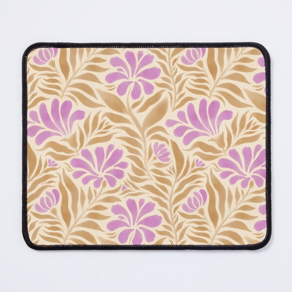 Item preview, Carnation pattern in taffy pink and ocre on pastel designed and sold by Miss-Belle.
