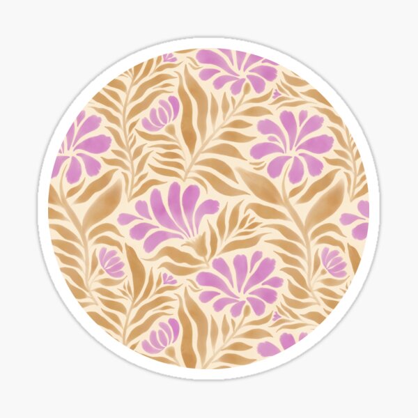 Vista previa del artículo con la obra «Patrón de clavel en rosa caramelo y ocre sobre fondo pastel.», diseñado y vendido por Miss-Belle.
