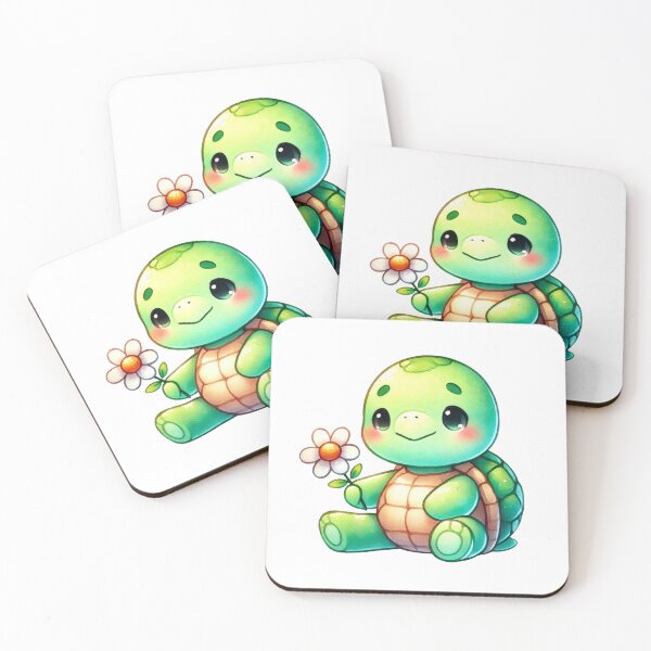Item preview, Cute Turtle Holding a Flower designed and sold by Little Care Studio.