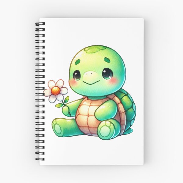 Item preview, Cute Turtle Holding a Flower designed and sold by Little Care Studio.