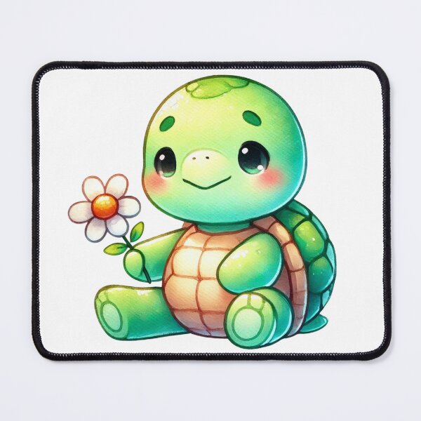 Item preview, Cute Turtle Holding a Flower designed and sold by Little Care Studio.