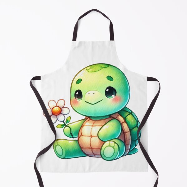 Item preview, Cute Turtle Holding a Flower designed and sold by Little Care Studio.