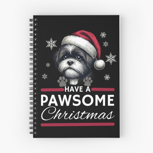 Item preview, Shih Tsu Christmas  Have A Pawsome Christimas designed and sold by The Art of Kkatarynka.
