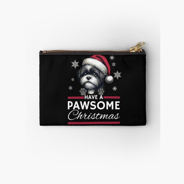 Item preview, Shih Tsu Christmas  Have A Pawsome Christimas designed and sold by The Art of Kkatarynka.