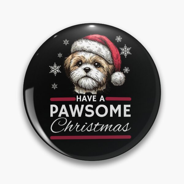 Item preview, Shih Tsu Christmas  Have A Pawsome Christimas designed and sold by The Art of Kkatarynka.