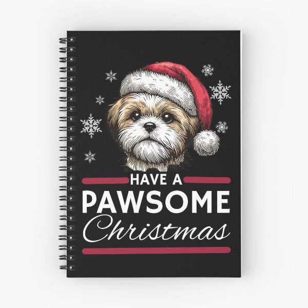 Item preview, Shih Tsu Christmas  Have A Pawsome Christimas designed and sold by The Art of Kkatarynka.