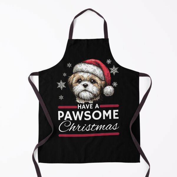 Item preview, Shih Tsu Christmas  Have A Pawsome Christimas designed and sold by The Art of Kkatarynka.