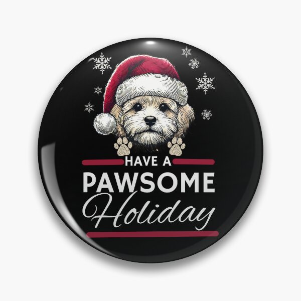 Item preview, Shih Tsu Christmas  Have A Pawsome Holiday designed and sold by The Art of Kkatarynka.