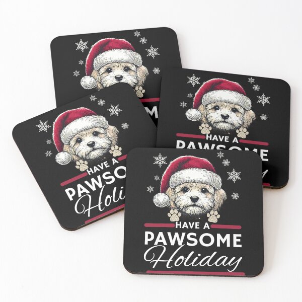 Item preview, Shih Tsu Christmas  Have A Pawsome Holiday designed and sold by The Art of Kkatarynka.