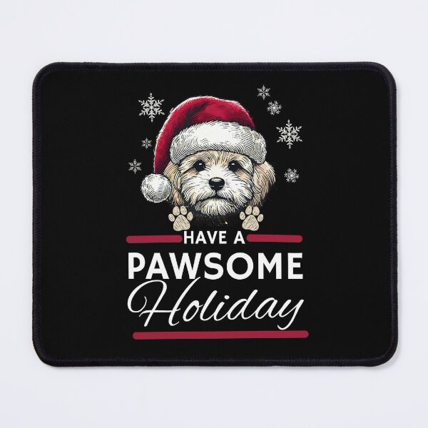 Item preview, Shih Tsu Christmas Have A Pawsome Holiday designed and sold by The Art of Kkatarynka.
