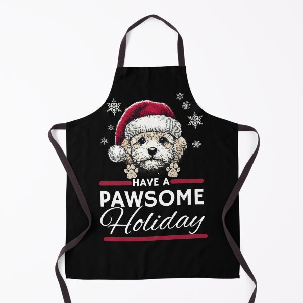 Item preview, Shih Tsu Christmas  Have A Pawsome Holiday designed and sold by The Art of Kkatarynka.