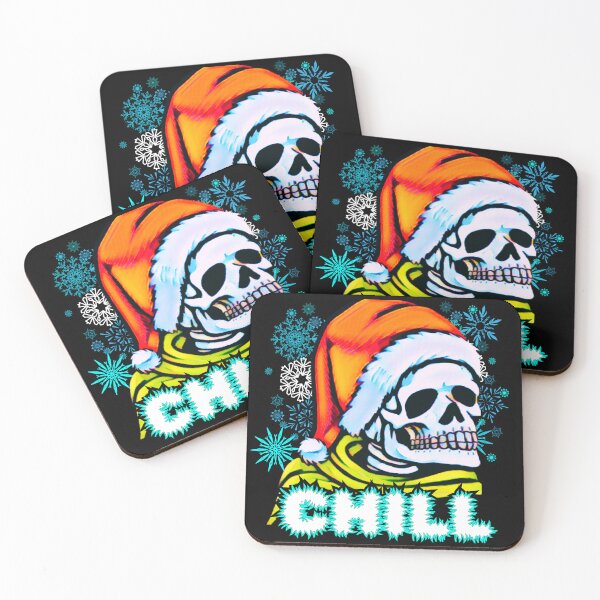 Item preview, CHILL Blue and White Christmas Skeleton designed and sold by theflandonian.