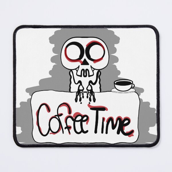 Item preview, Cartoon Halloween skeleton with coffee designed and sold by nongsao4.