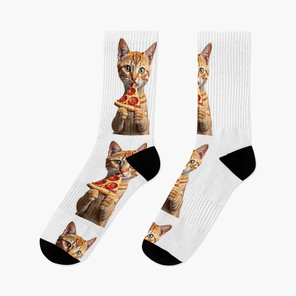 Item preview, Cat eating Pizza designed and sold by LazyOwlStore.