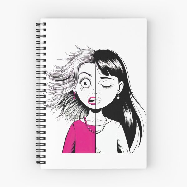 Item preview, Two faces sportswomen women calm and angry pink designed and sold by Newhyperion.