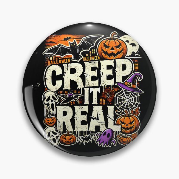 Item preview, Creap it Real, Spooky Funny Halloween saying designed and sold by Logiamerch.