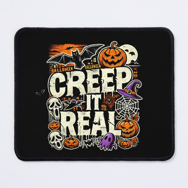Item preview, Creap it Real, Spooky Funny Halloween saying designed and sold by Logiamerch.