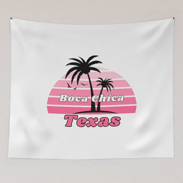 Item preview, Retro Cool Boca Chica Beach Texas Palm Tree at Sunset Souvenirs designed and sold by karmdaf.