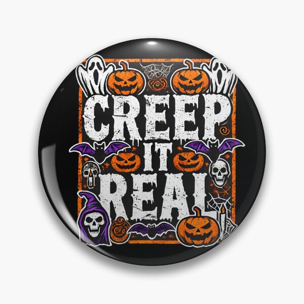 Item preview, Creap it Real, Spooky Funny Halloween saying designed and sold by Logiamerch.