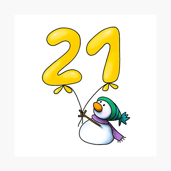 Item preview, Snowman - Number 21 - Advent Calendar  designed and sold by laureH.