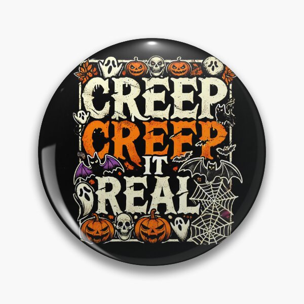 Item preview, Creap it Real, Spooky Funny Halloween saying designed and sold by Logiamerch.