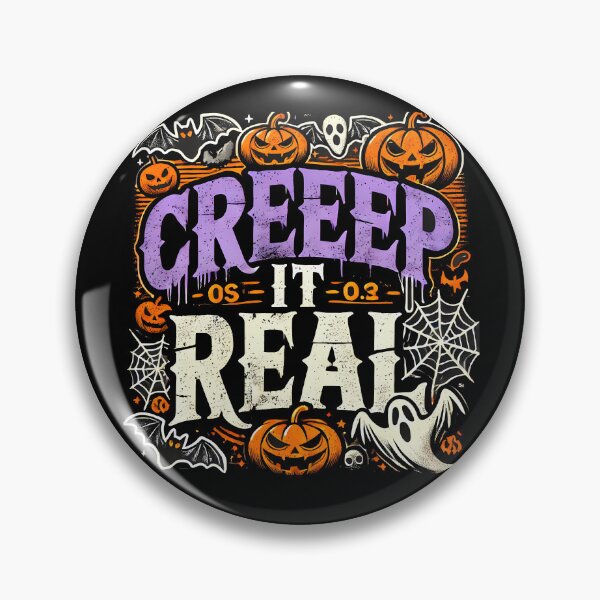 Item preview, Creap it Real, Spooky Funny Halloween saying designed and sold by Logiamerch.