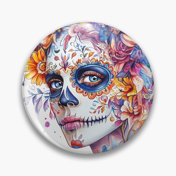 Item preview, A vibrant sugar skull portrait  designed and sold by natalidesign.