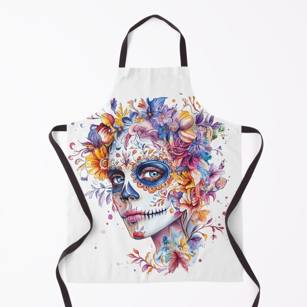 Item preview, A vibrant sugar skull portrait designed and sold by natalidesign.