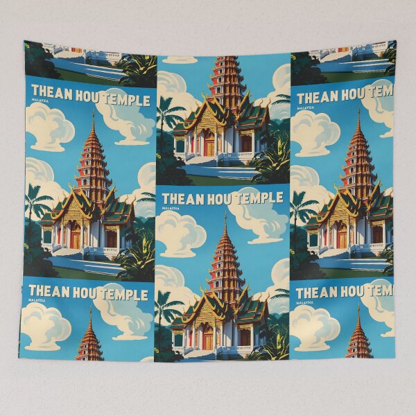 Item preview, Thean Hou Temple Malaysia Vintage Travel Tourism designed and sold by TravelersGems.