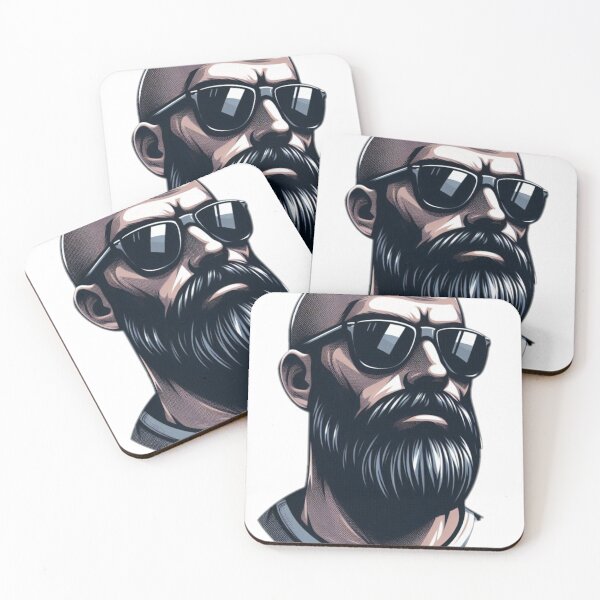 Item preview, Bald Man With Sunglasses and Beard v2 designed and sold by GeneralDaily.