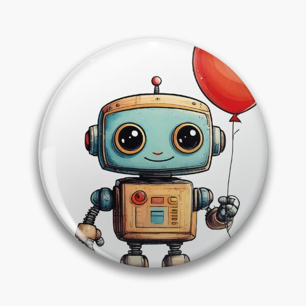 Item preview, Lustiger Roboter mit Ballon designed and sold by BysonDesigns.