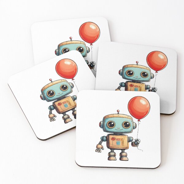 Item preview, Lustiger Roboter mit Ballon designed and sold by BysonDesigns.