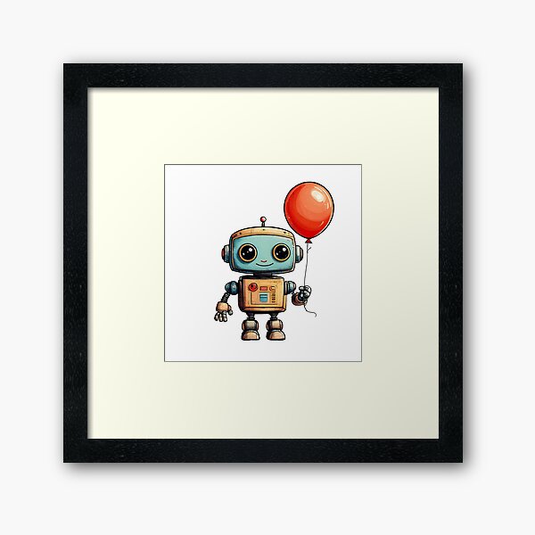 Artikel-Vorschau von Lustiger Roboter mit Ballon, designt und verkauft von BysonDesigns.