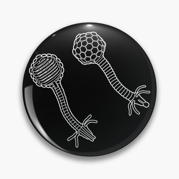 Item preview, Lambda Bacteriophage White Line Drawing designed and sold by taylorcustom.