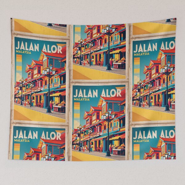 Item preview, Jalan Alor Malaysia Vintage Travel Tourism designed and sold by TravelersGems.