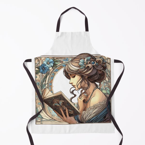 Item preview, woman reading browsing book books gift designed and sold by Pineapple-Tree.